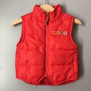 COOGI Baby Puffer Vest Red 3-6 Months - Adorable!!